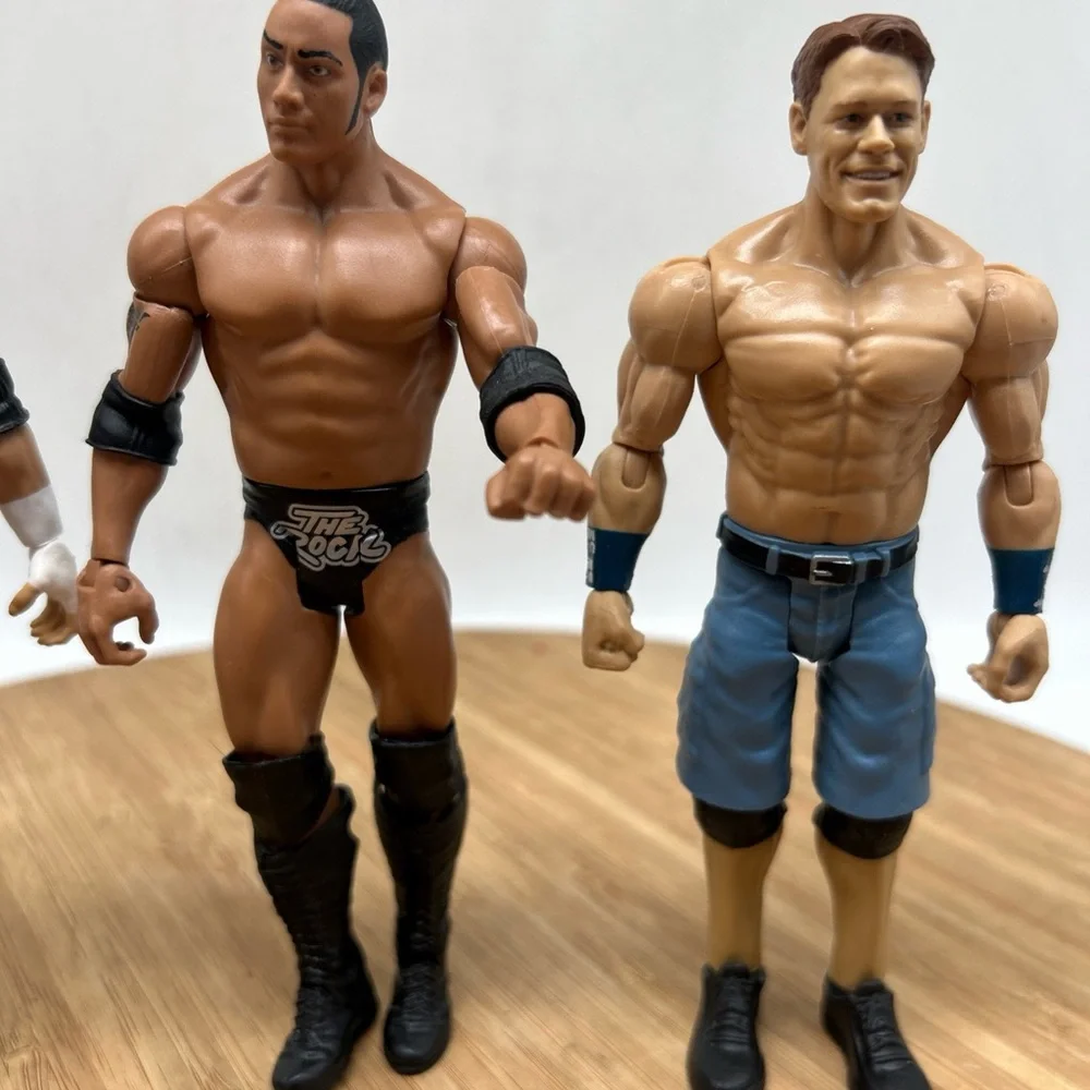 WWE John Cena The Rock Triple H‎ Wrestling Action Figures 7”.